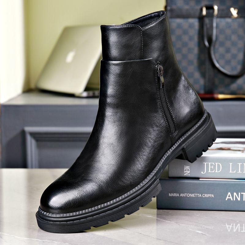 

Мужские зимние рабочие ботинки хай-топ в британском стиле из кожи высшего зерна с бархатной подкладкой 38