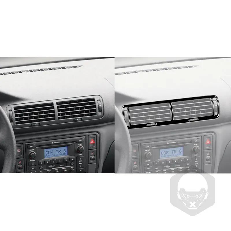 For Volkswagen Passat B5 2001-2005 Accessories Gloss Black Plastic Car Interior Central Air Outlet Panel Trim Sticker