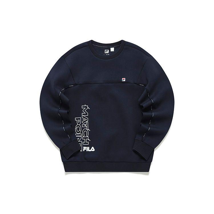 

FILA Athletics Printed Knit Pullover Sweatshirt Men Sweatshirt Royal-Blue A11M213201F-NV M