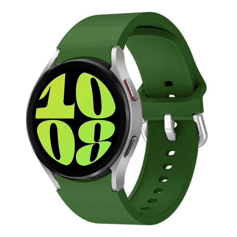 Silicone No Gaps Strap For Samsung Galaxy Watch 7/6/5/4 44mm 40mm 5Pro 45mm Bracelet Band Galaxy 6 Classic 47mm 43mm 46mm Correa