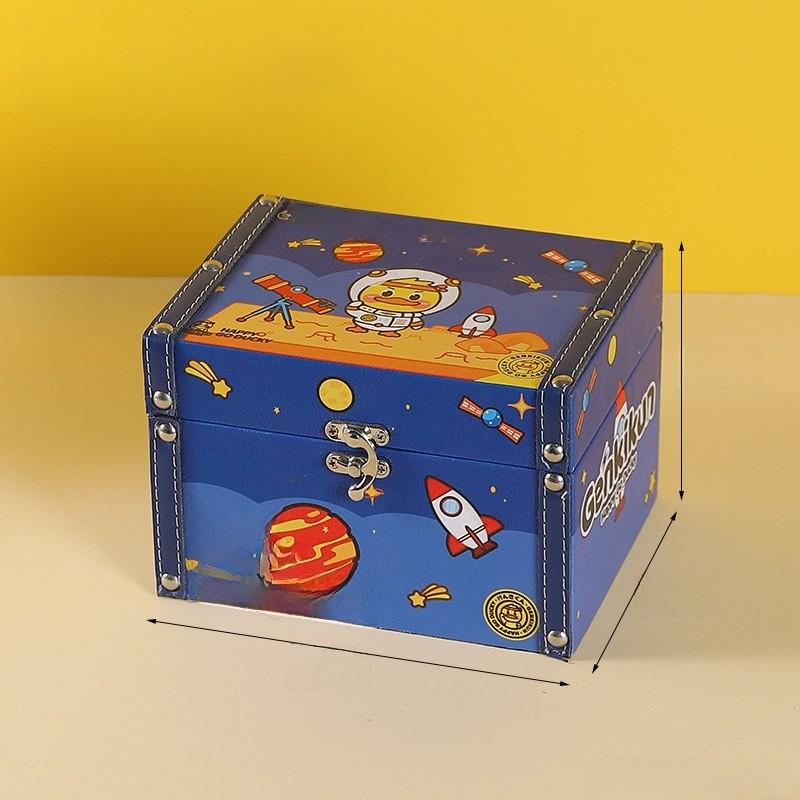 

Деревянный органайзер для стола с мультяшным дизайном утки для детской комнаты и офисного использования Blue A