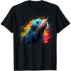 Künstlerisches Buntes Pop-Art gemaltes Seelöwen-T-Shirt