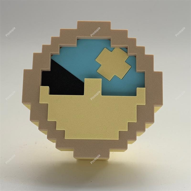 

3D-печатные пиксельные мировые часы 24-часовое настольное украшение может отображать день и ночь абстрактный домашний декор игровые периферийные устройства реквизит подарок