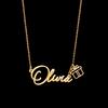 Atoztide Custom Name Necklace for Women Snowflake On Chain Stainless Steel Jewelry Winter Choker Personalized Christmas Gift