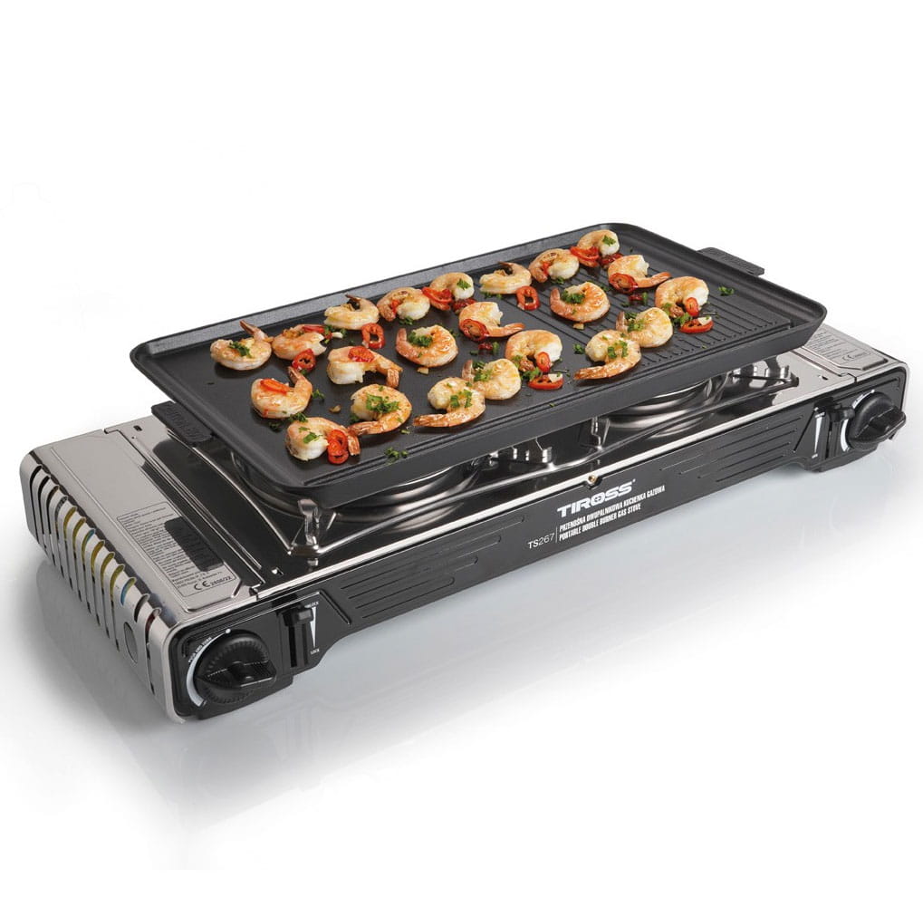 Kuchenka turystyczna gazowa podwójna 2.2kwx2 TIROSS TS-267