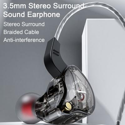 Słuchawki przewodowe Stereo Surround Głęboki bas Odtwarzacz muzyki Ergonomiczne słuchawki przewodowe 3,5 mm Słuchawki do gier Akcesorium do telefonu