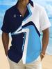 Men's Patterned Printed Short-Sleeve Casual Shirt Men's Everyday Casual Short-Sleeve Shirt, PLUS SIZE