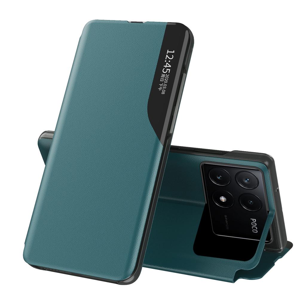 For Xiaomi Poco F6 Pro 5G/Redmi K70 5G/K70 Pro 5G Leather Case Stand Phone Cover with View Window