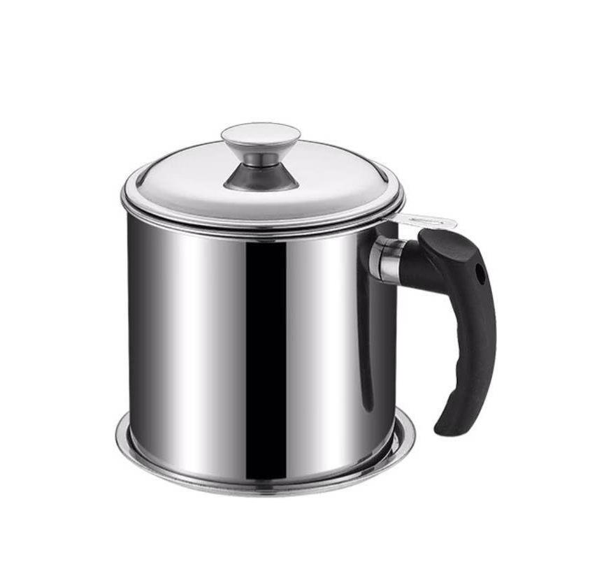 

Контейнер для масла из нержавеющей стали 1,8 л, сетчатый фильтр для масла, кухонный жироулавливающий фильтр, масляный жир 1.8L серый