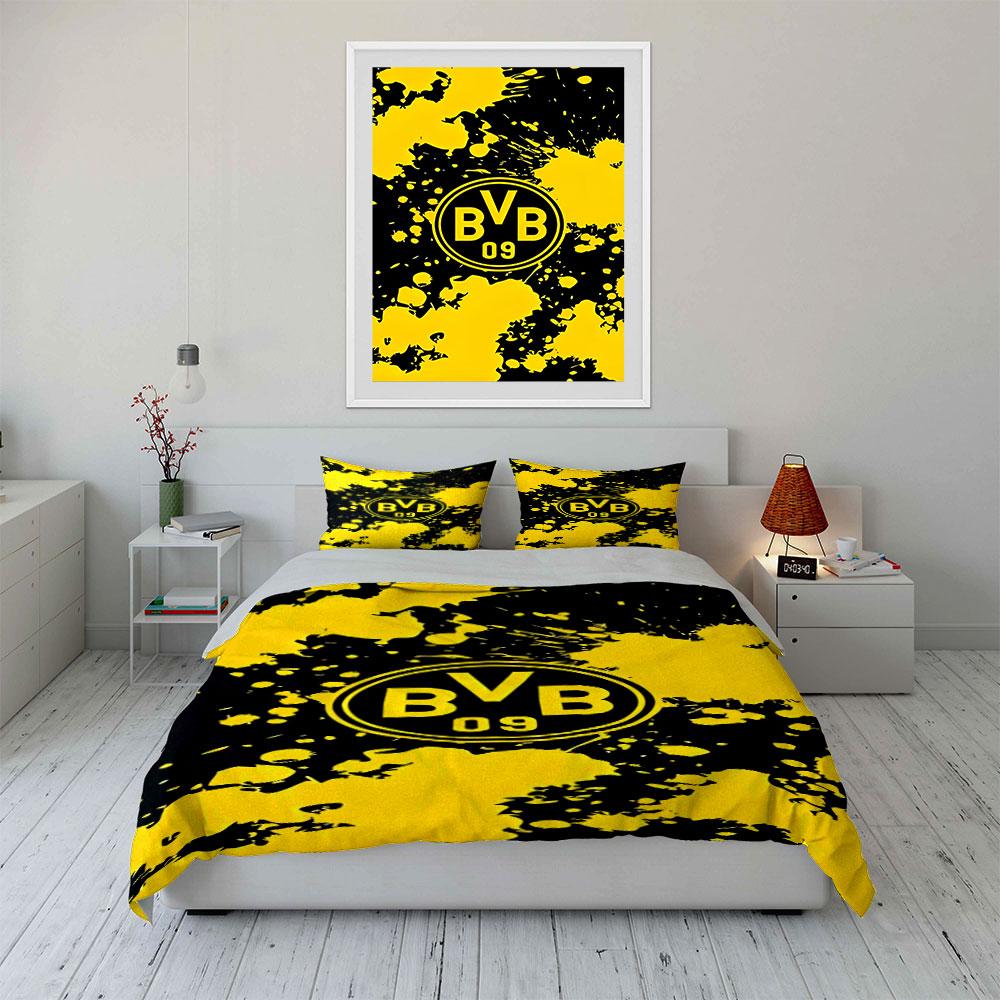 Yellow splatter, "BVB 09". Bedding sets Duvet cover sets Duvet covers Pillowcases(1 * Duvet Cover 2 * Pillowcases without duvet insert)