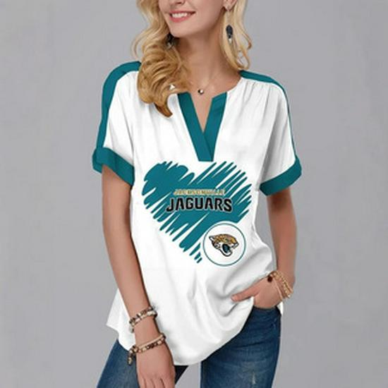 2024 Women's V-Neck NFL Team Long Sleeve T-Shirt with 3D Print Design
