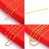 Brass Gold Plated Necklace Trendy Water Wave Design Gift For All**
