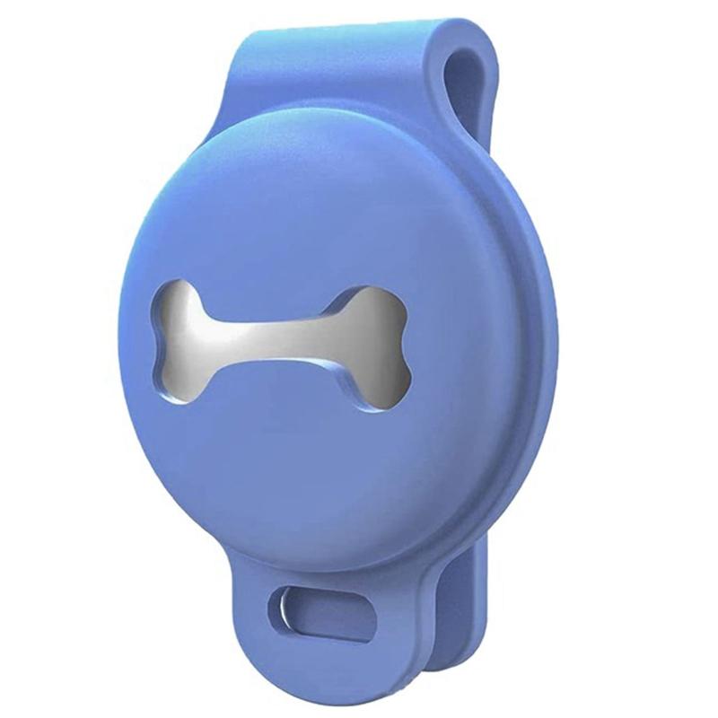 Airtag Dog Collar Holder Silicone Pet Collar Case for Airtags Anti-Lost Air Tag Cover Compatible with Dog Collars