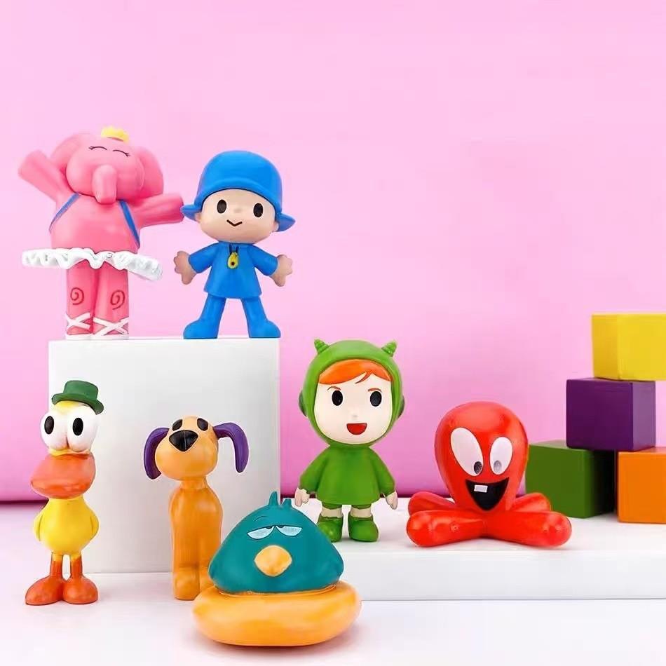 Entzückendes Pocoyo Zinkia Plüschfiguren-Set Enthält Bunte Elefanten- und Entenspielzeuge