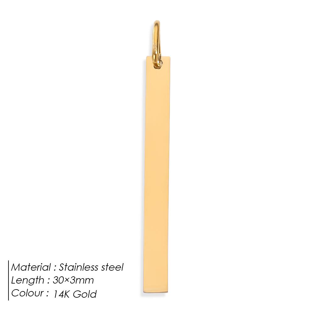 EManco Stainless Steel Mirror Polished Blank Rectangle Pendant Charms Can Make DIY Necklace Bracelet Jewelry Factory Outlet