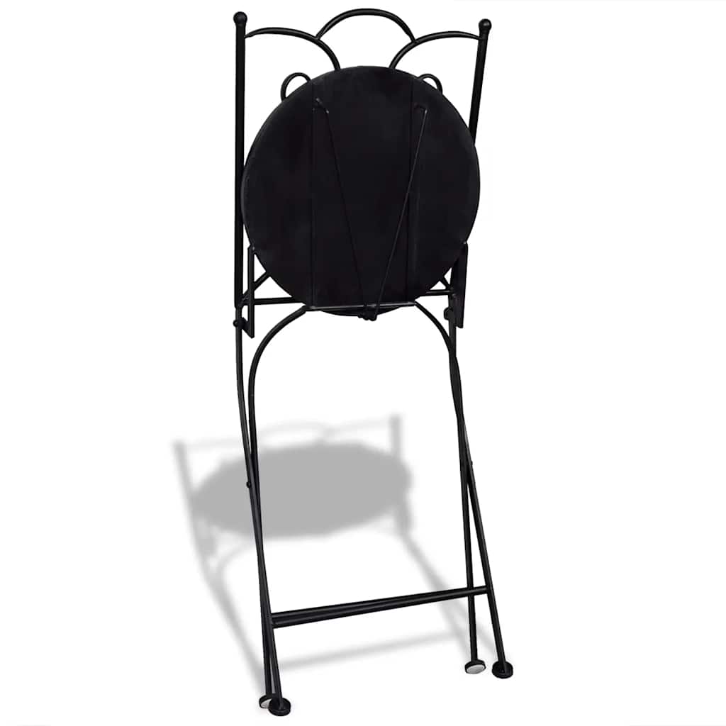 VidaXL 3-tlg. Bistro-Set Keramik Schwarz und Weiß