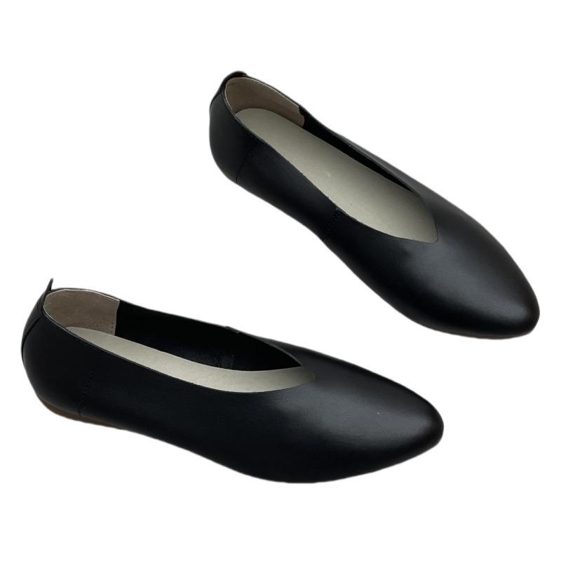New Pointed-toe Shallow-mouthed Single Shoes Simple and Versatile Flat Casual Women's Shoes Devotion