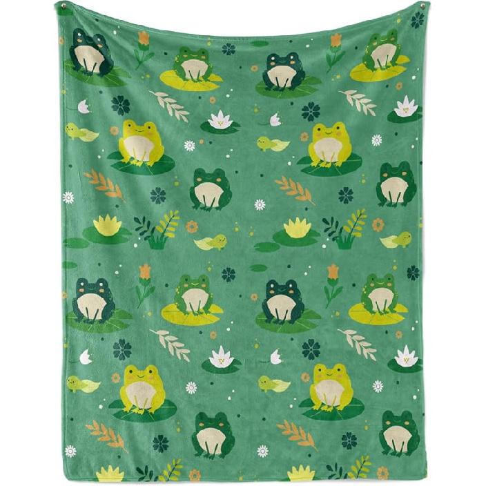 Cats Blanket Cat Present Soft Flannel Lightweight Cats and Flowers Throw Blanket for Kids Girls Boys All Season Cartoon Animals Blankets for Sofa