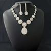 Elegant Luxury Diamond Geometric Necklace & Earrings Set for Weddings