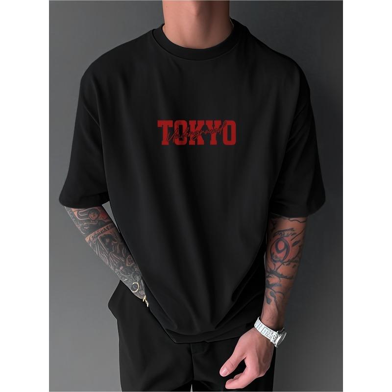 [ Comfortable Choice ] HOT Mens Short Sleeve T Shirt Double Sided Print Skin Friendly Comfy Tokyo Racing Car Graphic Athletic Leisure Wear