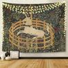 Vintage Unicorn Tapestry Polyester Wall Hanging Retro Art Decor for Fairycore Cottagecore Forest Living Room Bedroom