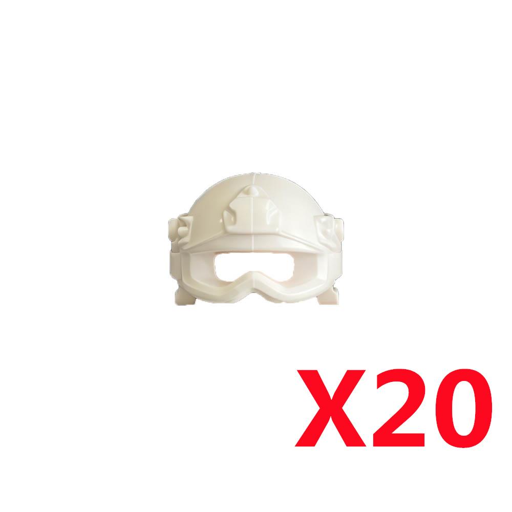 Military Building Block Figure Cap Tactical Helmet Alpha Motorcycle Lenses Gas Masks Flame Emitter Night Vision Device Gift Toys