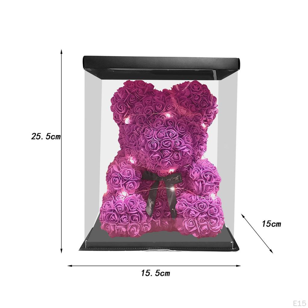 Kreativer Schaumstoffblumenbär in einer Schachtel für Muttertagsgeschenke an geliebte Menschen