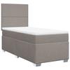 Maison Exclusive - Sommier à lattes de lit avec matelas Taupe 90x200 cm Tissu