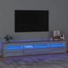 Vidaxl TV Cabinet with LED Lighting, Sonoma Oak Grey, 210X35X40 Cm