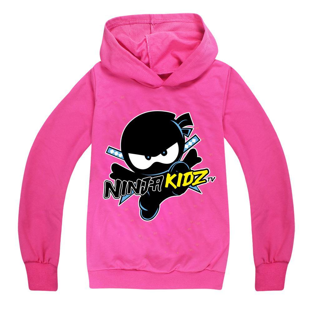 Children's Cartoon Print Long Sleeve Hooded Sweatshirt