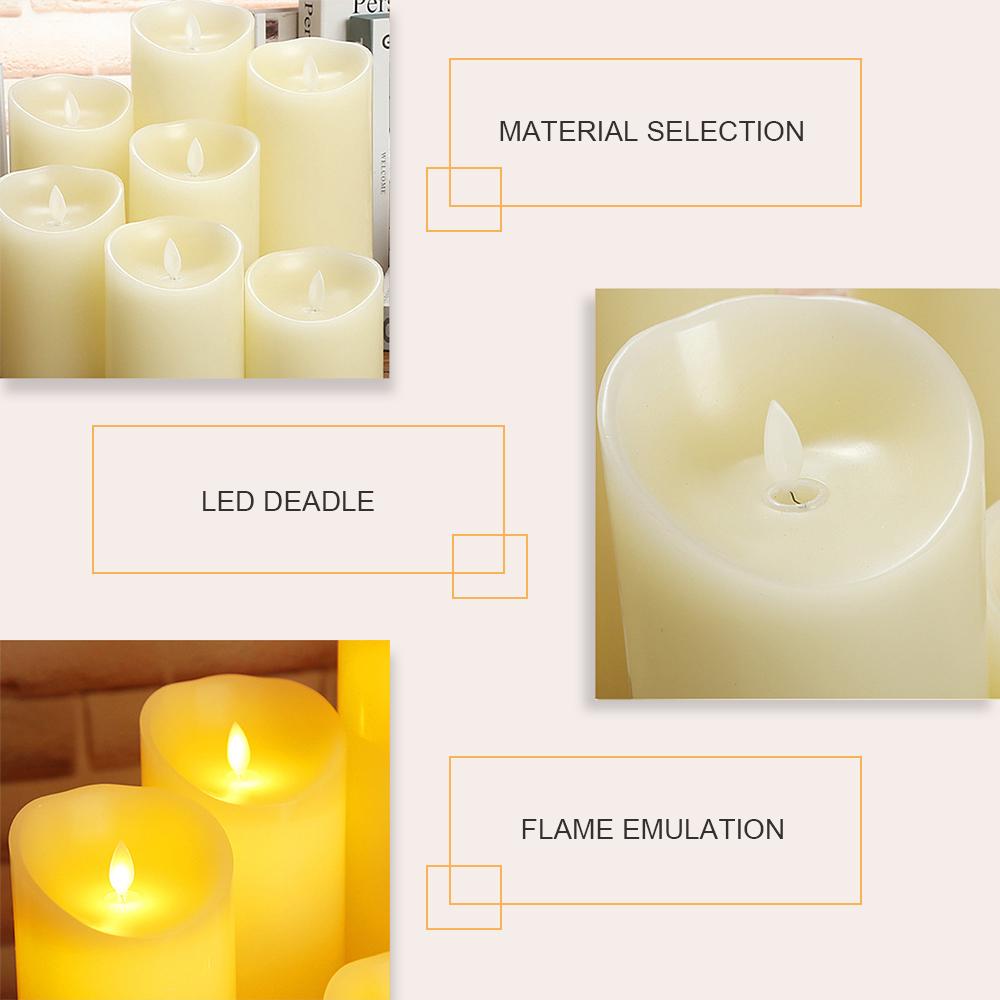 YK5012 Flameless LED Candle Light Bright Flickering Bulb Battery Operated Tea Light with Realistic Flames Fake Candle for Birthday/Wedding /Christmas