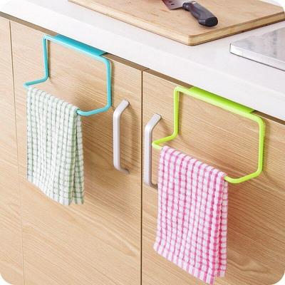 Colorful Plastic Hanging Kitchen Towel Organizer for Cabinet Doors