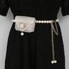 Ladies Waist Chain Pocket Woman Waist Chain Dress Pants Pearl Flower Small Diamond Bag Decoration Belts for Women Luxury