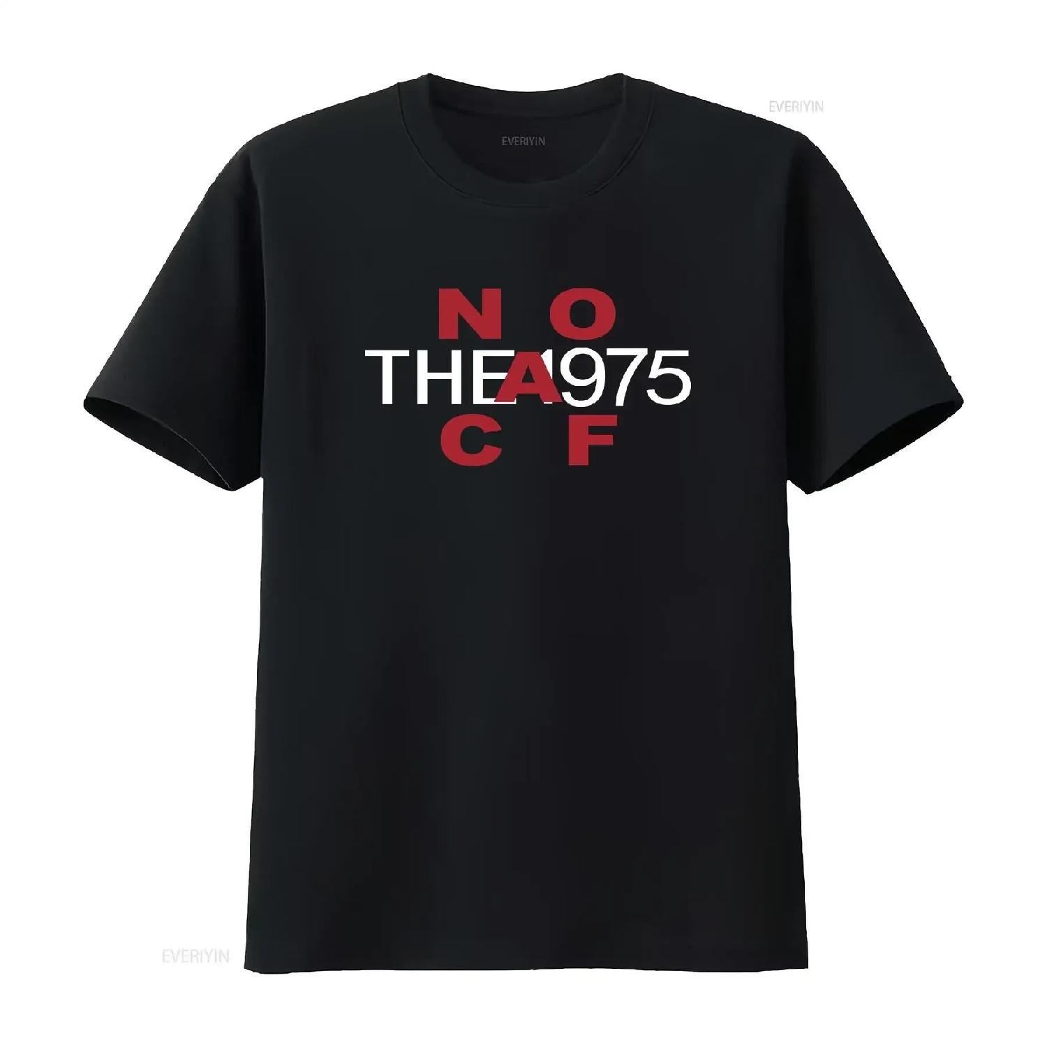 The 1975 T Shirt Music For Cars Back Print vintage Washed Comfortable fashion Soft Stylish Unisex Stretched S чёрный