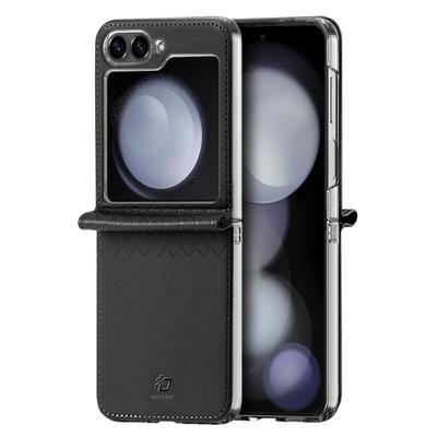 For Samsung Galaxy Z Flip6 5G Magnetic Case DUX DUCIS Bril Series Leather+PC Phone Cover with Stand