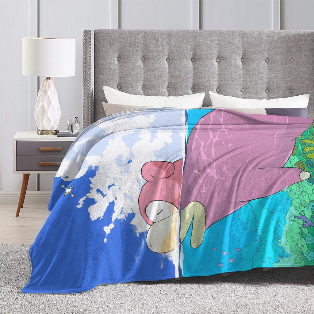 Super Warm Blankets Travel Slowpoke Cartoon Throw Blanket Flannel Bedspread For Couch Chair Funny Sofa Bed Cover