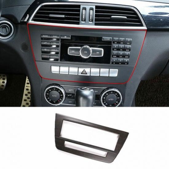 Oak Wood Grain Central Volume CD Switch Cover Trim 1X For Benz C-Class 2011-2014