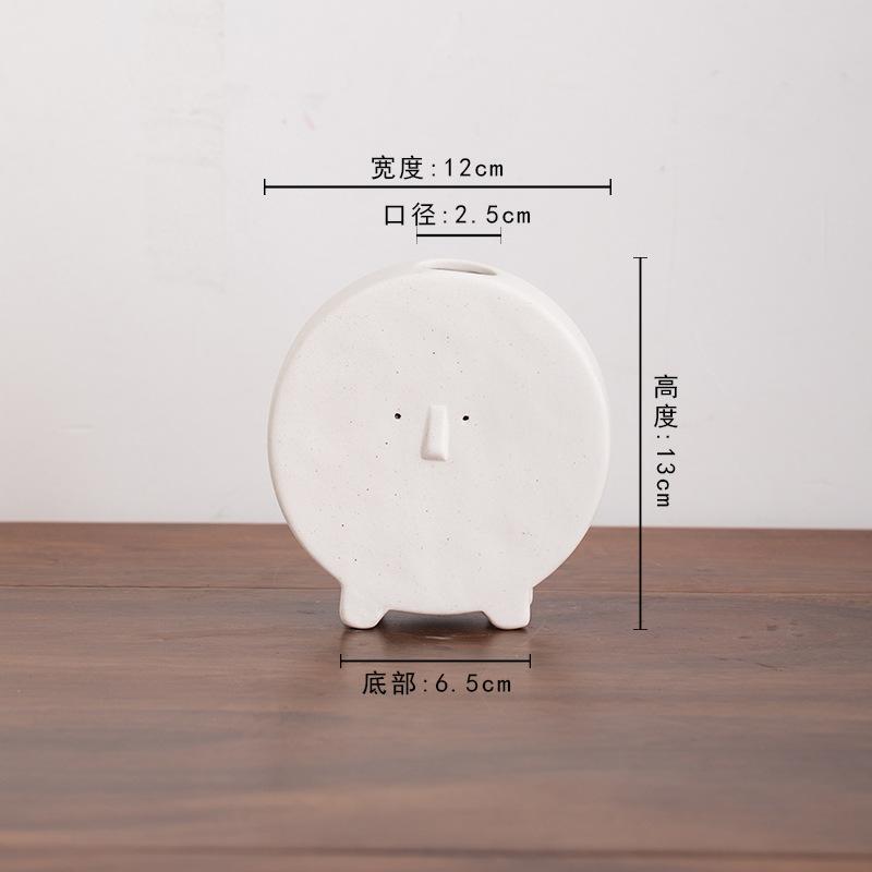 

White Creative Cat Ceramic Vase Decor Ornament Dried flower hydroponic dining table vase Living room flower planter Home Decor