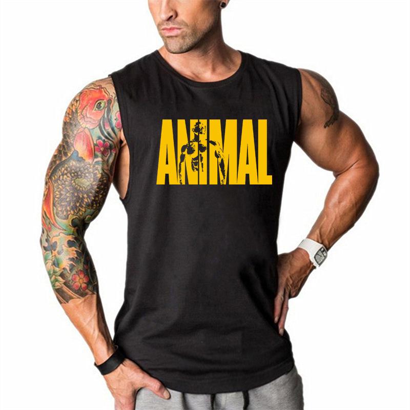 Nowa sportowa kamizelka męska luźna letnia czysta bawełna fitness i kulturystyka szybkoschnąca bez rękawów biała koszulka bazowa bez rękawów T-shirt