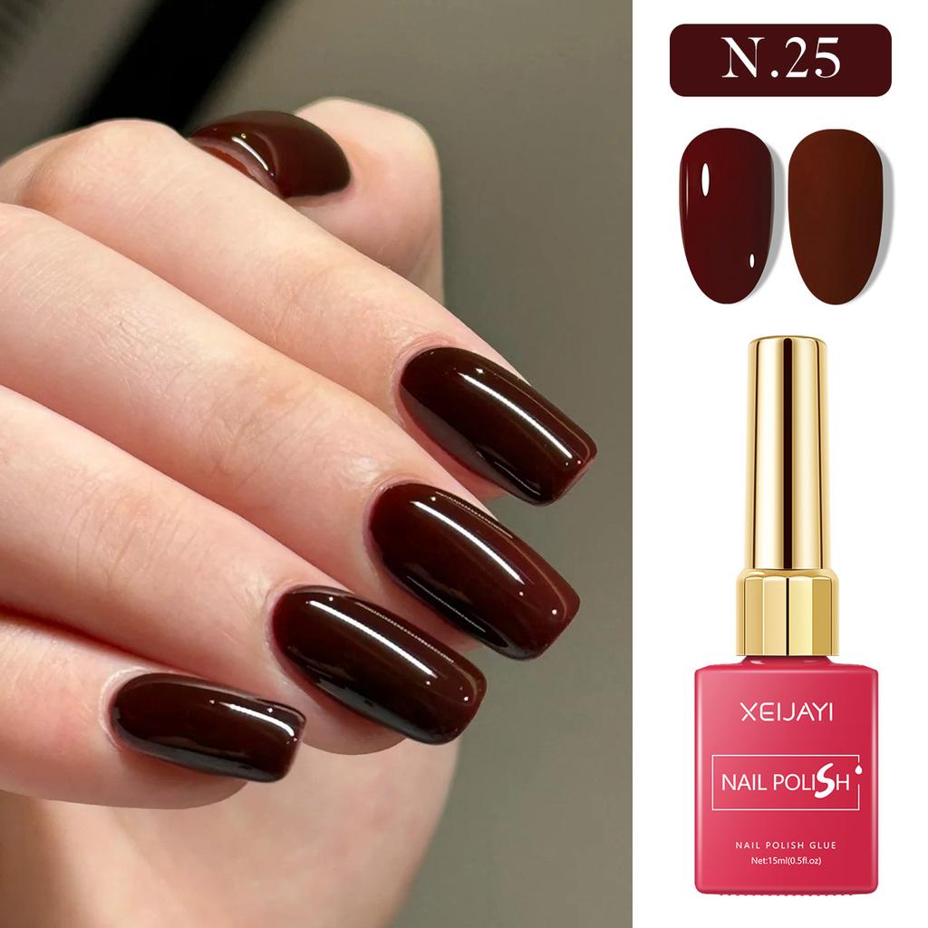 15ml Salon Professional Red UV/LED Curable Long-Lasting High Gloss Gel Nail Polish Kit