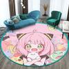 S- SPY×FAMILY Japanese Anime Cute Anya Forger Print Round Carpet.Bedroom,Balcony,Entry Door,Chair Non-slip Mat.Gift,Picnic,Rug