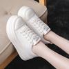 2026 Trendy Leather Platform Women's Shoes - Lightweight, Versatile, Casual, Height-Enhancing, Soft Sole for Spring & Autumn
