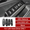 For 2022 2023 2024 Honda Civic 11th Gen Accessories Car Window Lift Control Switch Decals ABS Carbon Fiber Interior