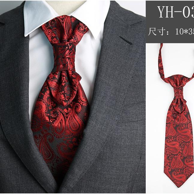 Men'S Tie, Wedding Groom Dinner Meeting Suit Gentleman'S Dress British Burgundy Silk Hong Kong Knot