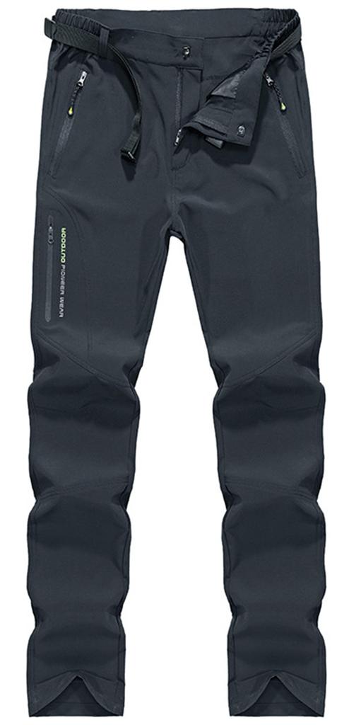 Perturga Chino Solid Sweatsuit for and Size L Men's Quick-Drying, Sweat-Wicking Pants, Color, Climbing, Hiking, Fishing, Work, Water-Repellent, Gray,