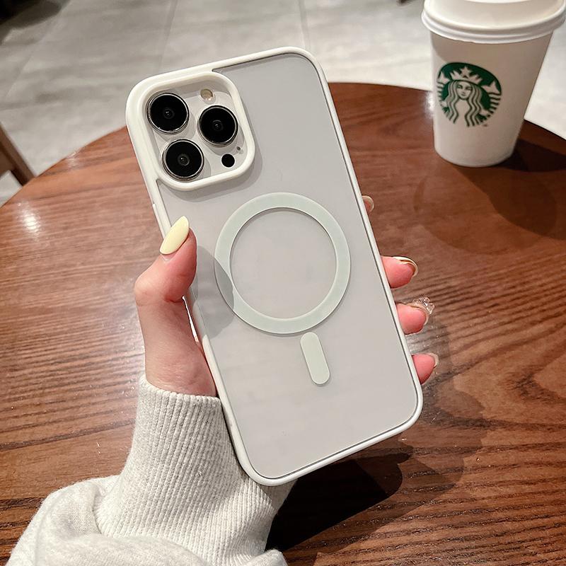 

Magnetic Matte Phone Case for iPhone 17 Air 16 E 15 Plus 14 13 Pro Max 12 mini 11 X XS XR 7 8 SE 2022 2020 Shockproof Anti-Scratch Protective Cover iPhone 17 белый