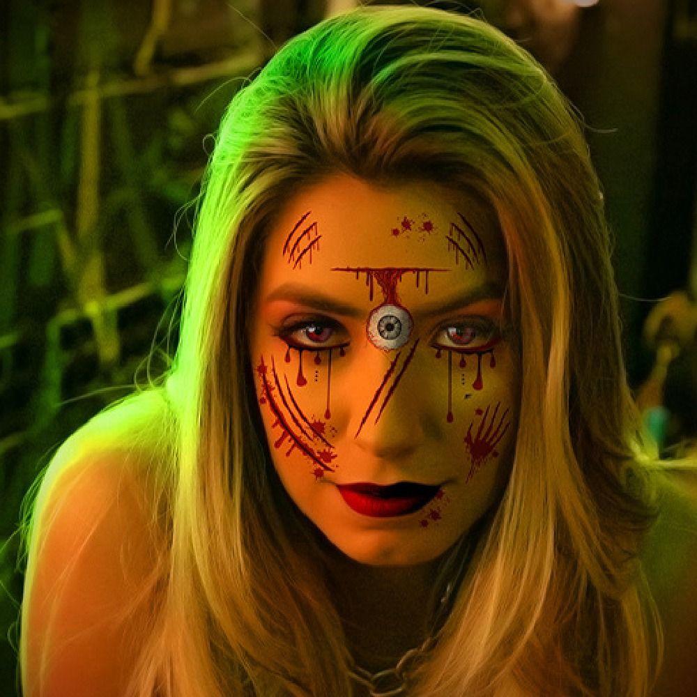 Waterproof Face Decorations Sticker DIY Temporary Scar Stickers Body Art Decals Halloween Party