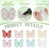 10/20PCS 4.5*3.5cm Embroidered Mesh Butterfly Cloth Patches Appliques for Clothes Sewing Supplies DIY Hair Clip Accessories