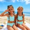 Girls Two Piece Swimsuit Set Tankini Top and Bottom Star Print Summer Beach Swimwear for Kids Lightweight Comfortable Fit