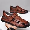 Fashion New High Quality Handmade Men's Punching Breathable Leisure Fashion Sandal Hollow Men Outdoor Comfortable Soft Non Slip Loafer